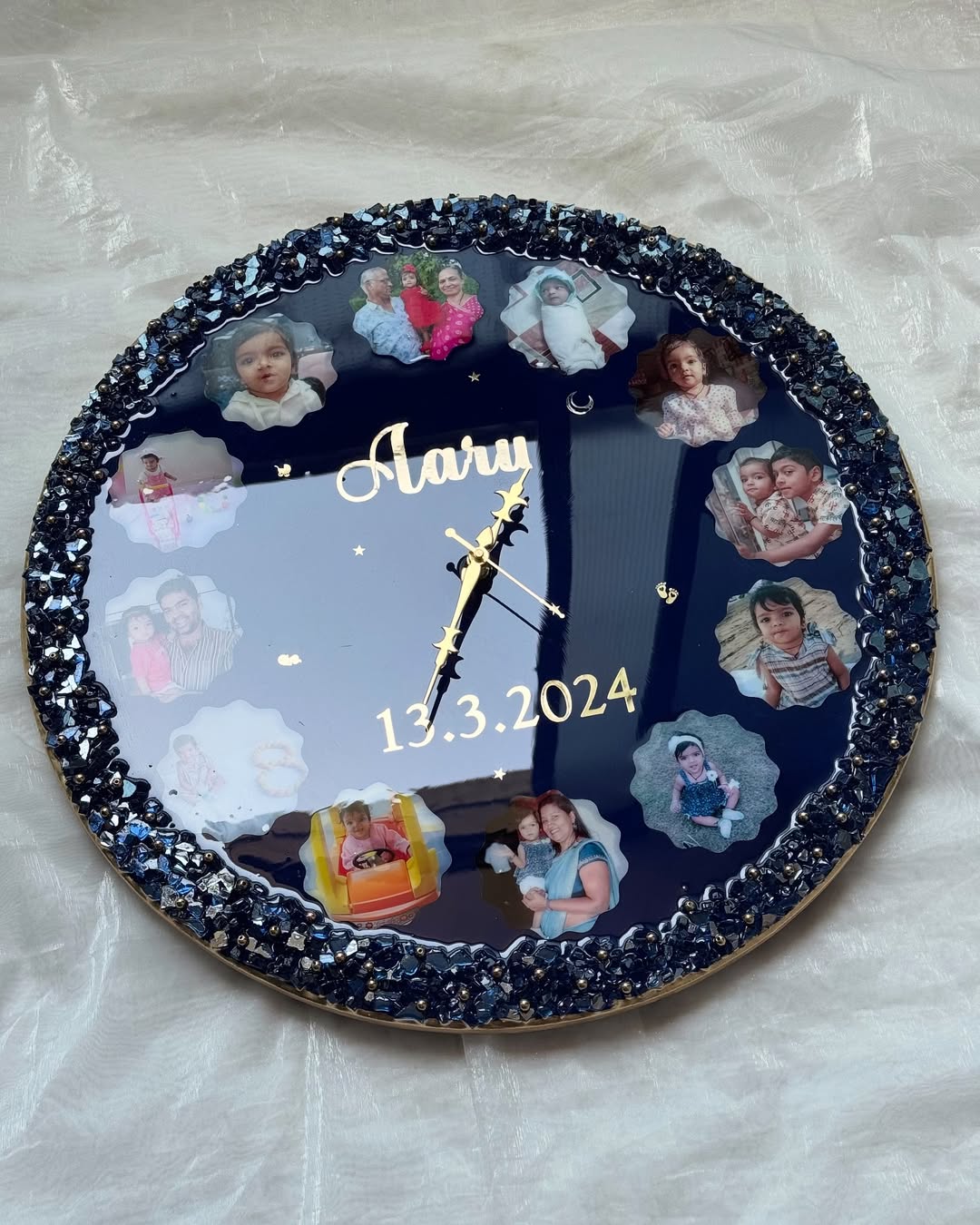 Resin Wall Clock of Your Photos