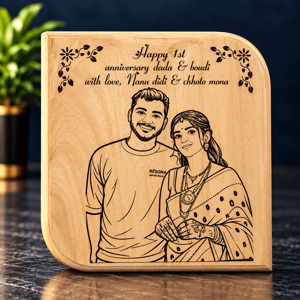 Personalized Wooden Engraved Plaque | Custom Photo & Message Gift