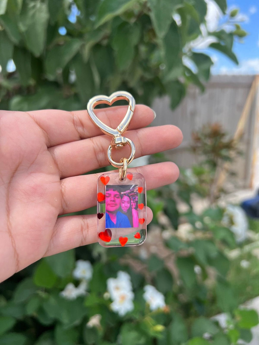 Resin Photo Keychain – Custom Photo Keyring Gift