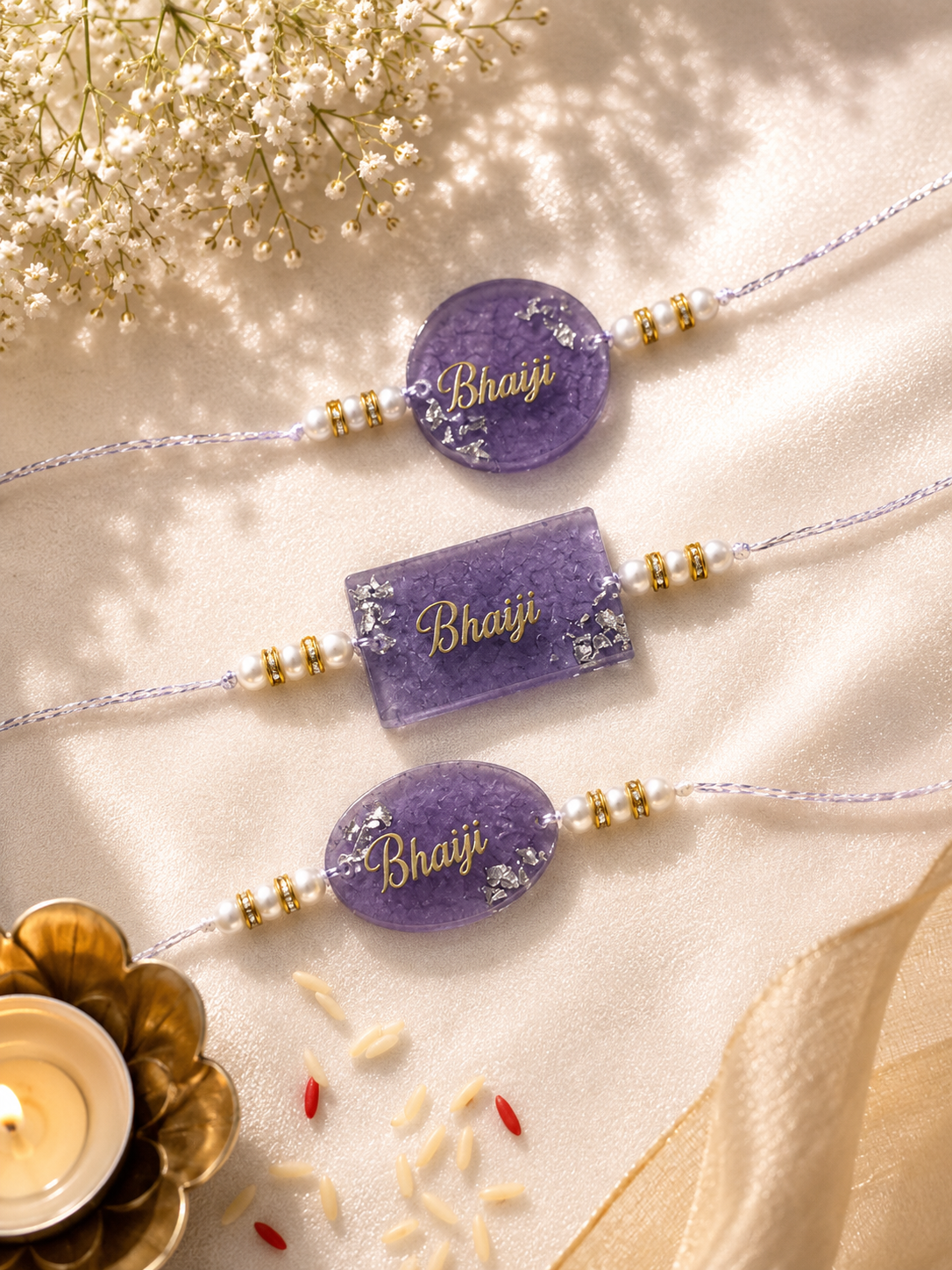 Personalized Resin Rakhi – Custom Name Rakhi