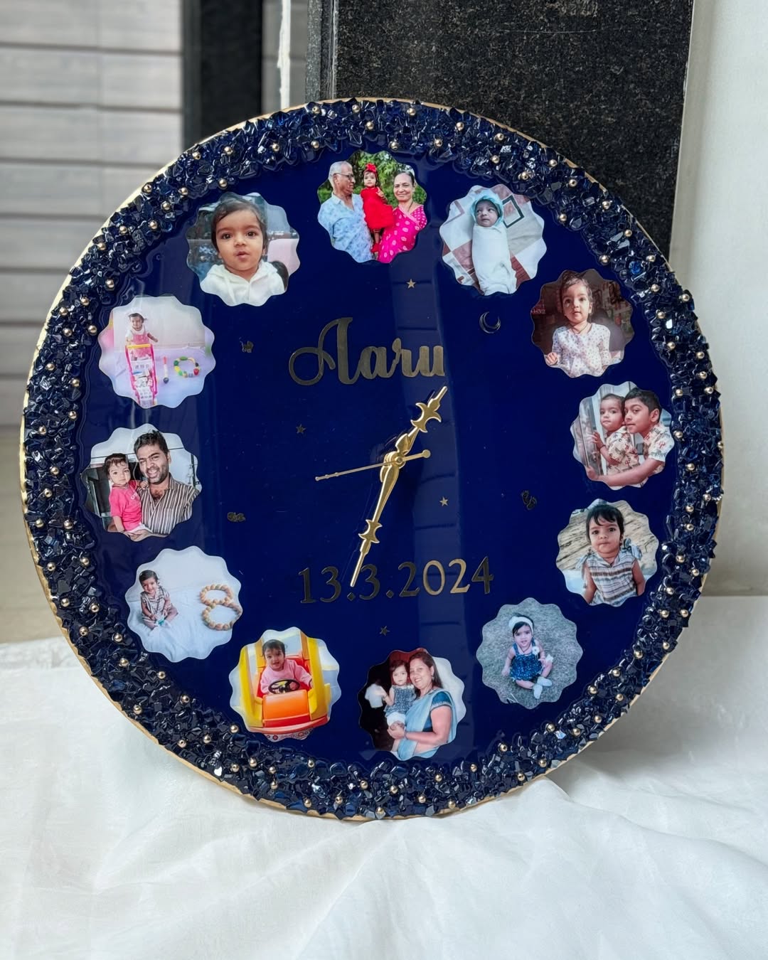 Resin Wall Clock of Your Photos
