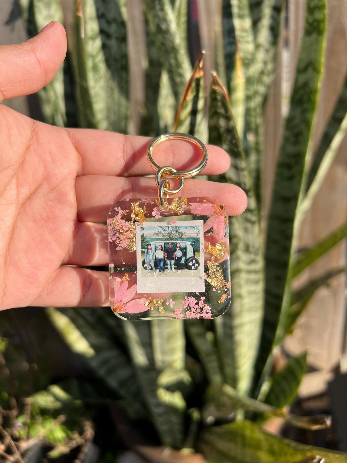 Resin Photo Keychain – Custom Photo Keyring Gift