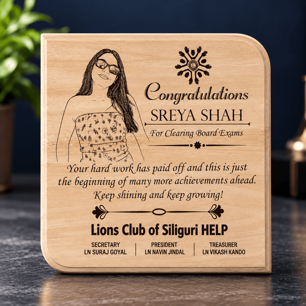 Personalized Wooden Engraved Plaque | Custom Photo & Message Gift