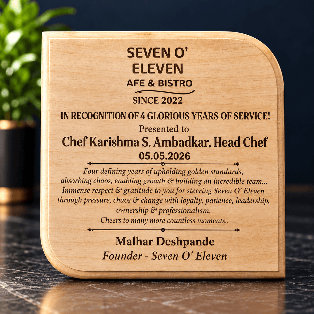 Personalized Wooden Engraved Plaque | Custom Photo & Message Gift