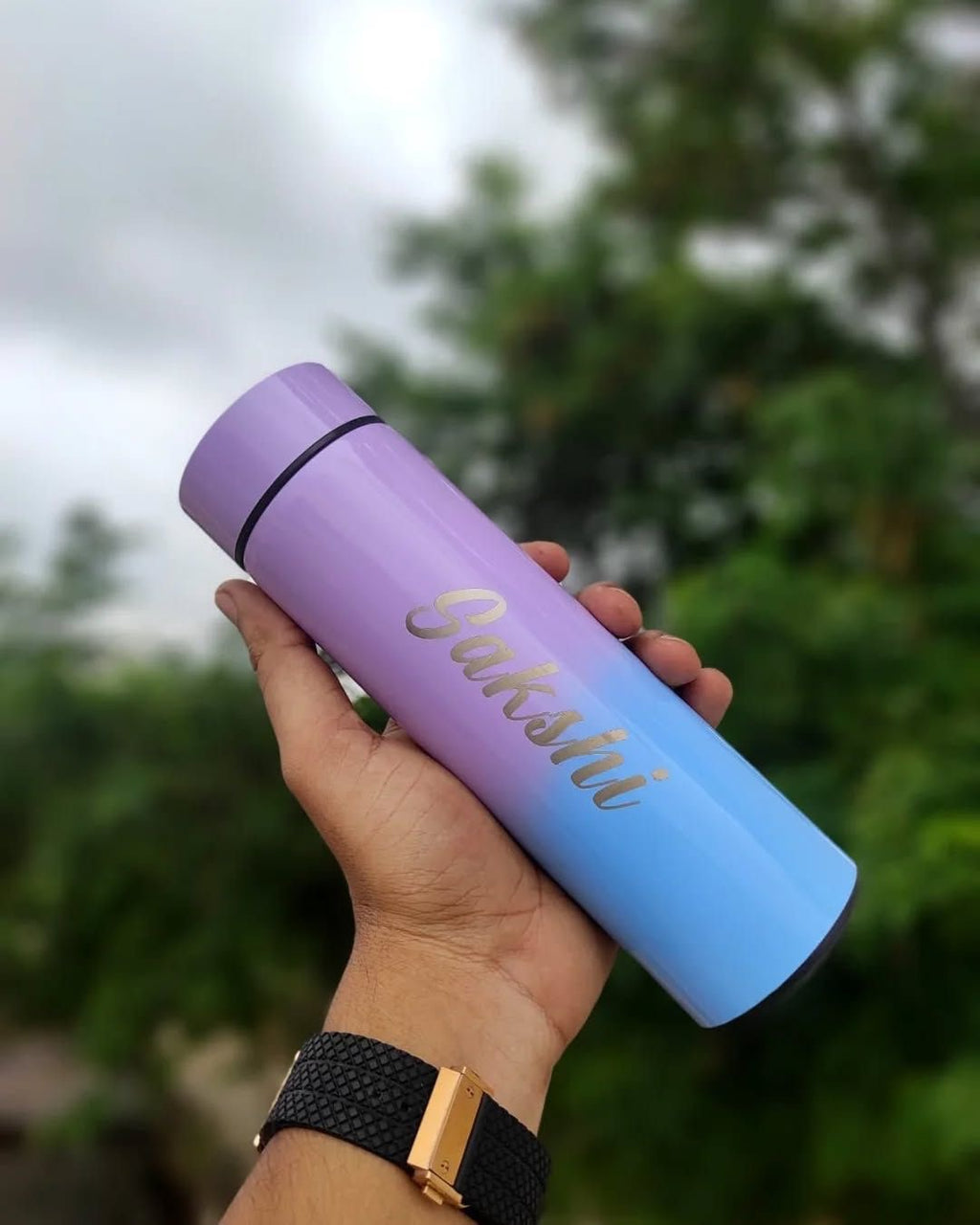 Personalized Gradient Stainless Steel Water Bottle – Custom Name Gift