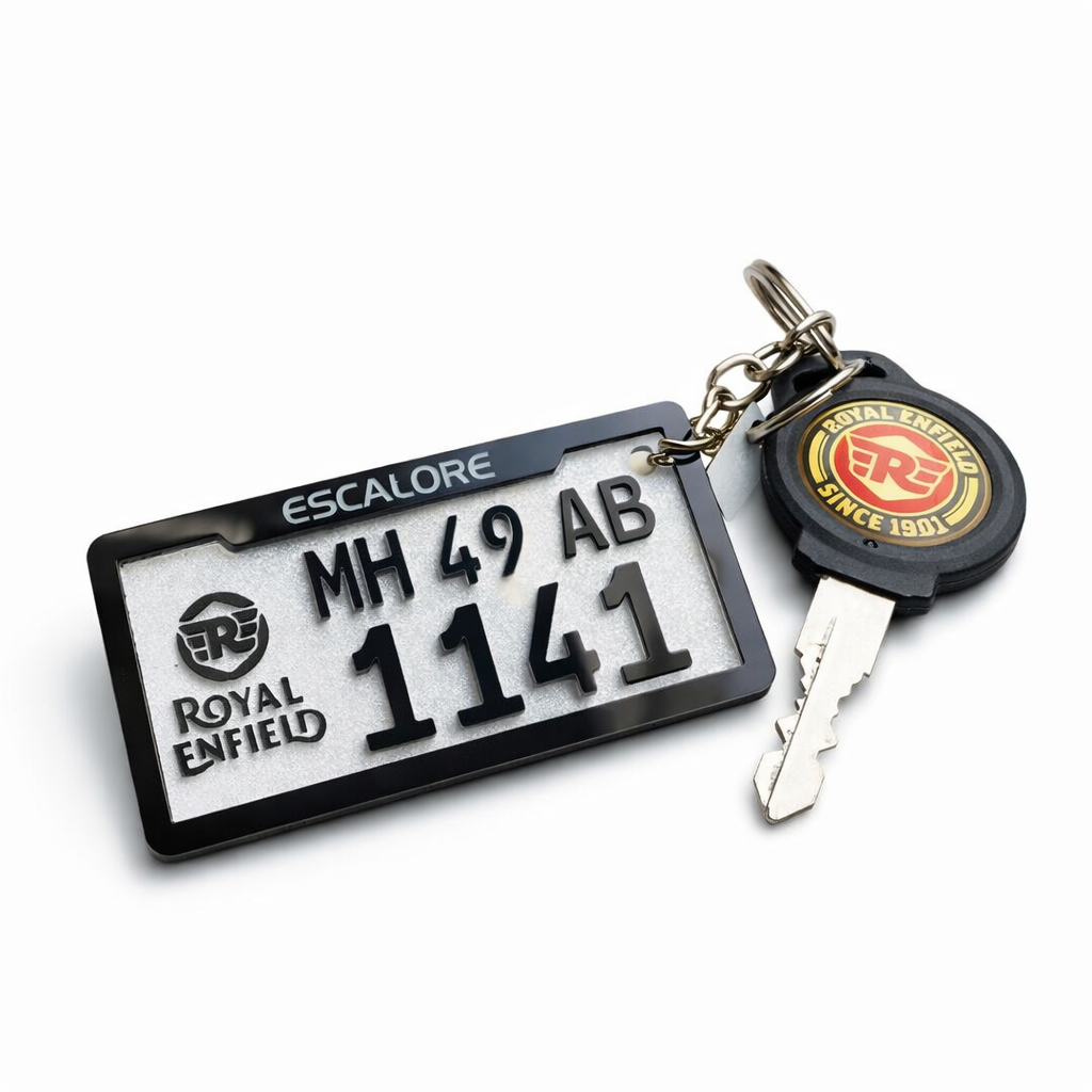 Personalized Vehicle Number Plate Keychain