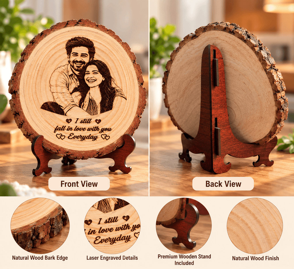 Personalized Wooden Engraved Photo Frame