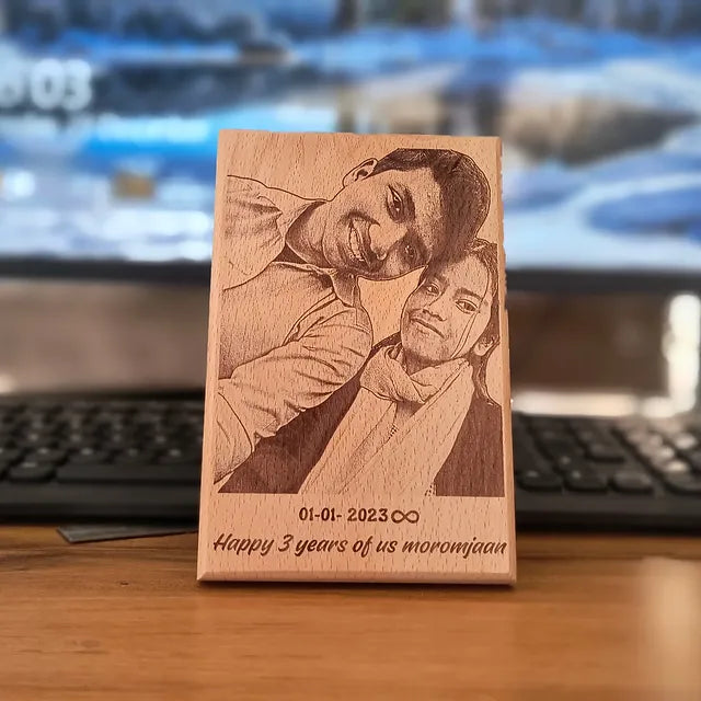 Customized Wooden Photo Frame with Name & Message