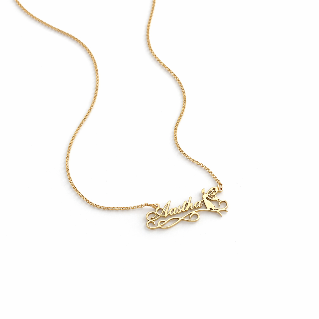 Personalized Name Necklace – Custom Gold Name Pendant for Women