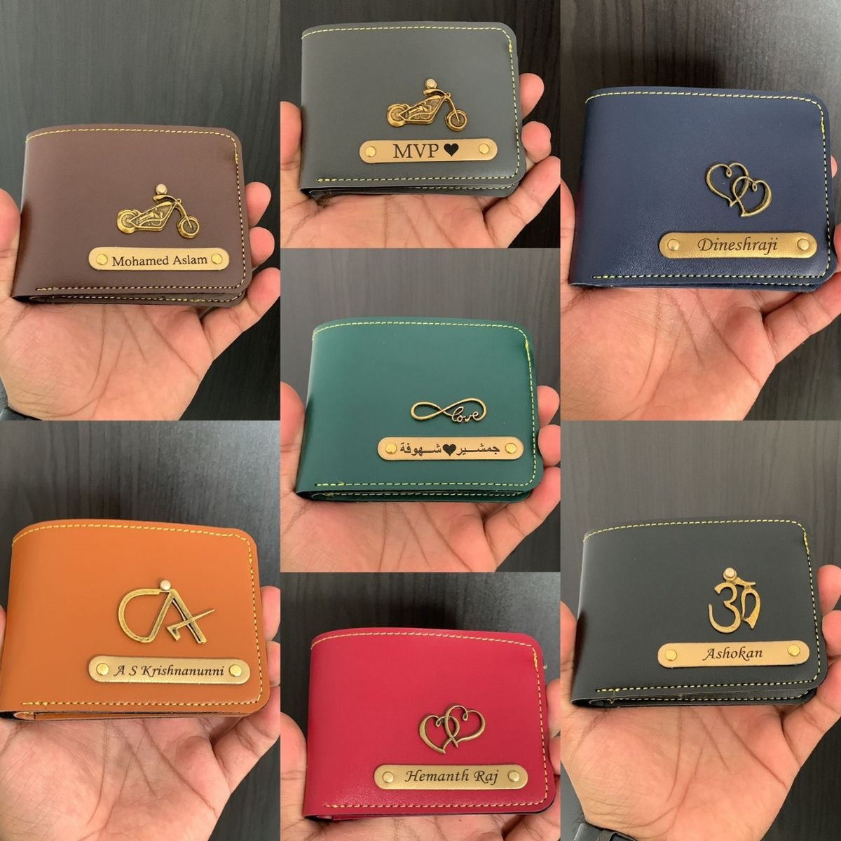 Personalized Premium Men’s Wallet with Custom Name & Charm