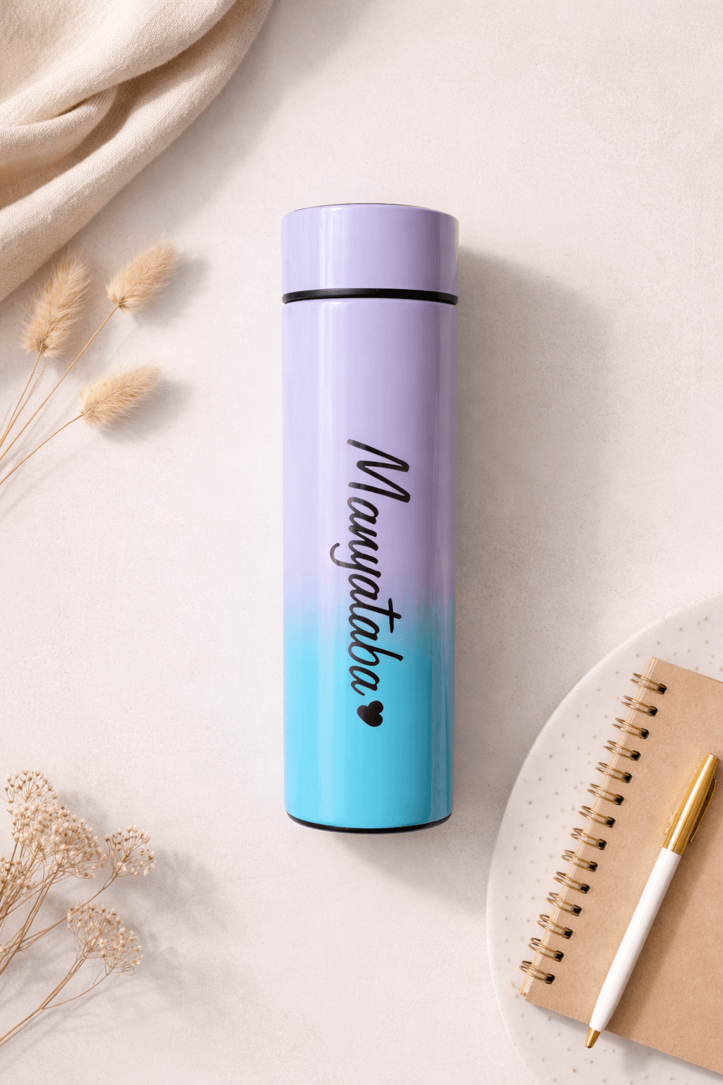 Personalized Gradient Stainless Steel Water Bottle – Custom Name Gift