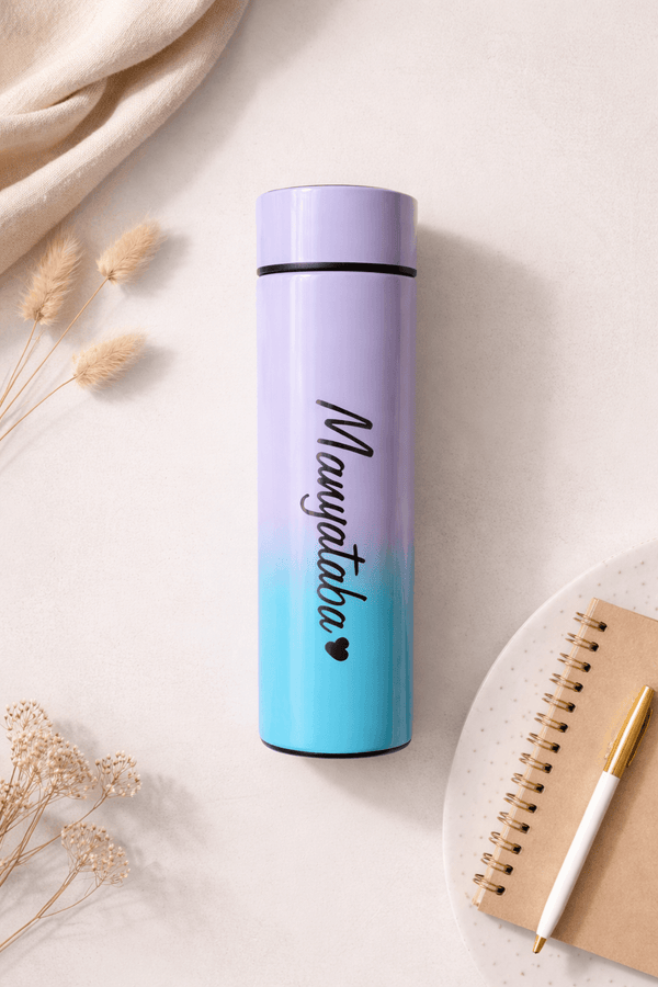 Personalized Gradient Stainless Steel Water Bottle – Custom Name Gift