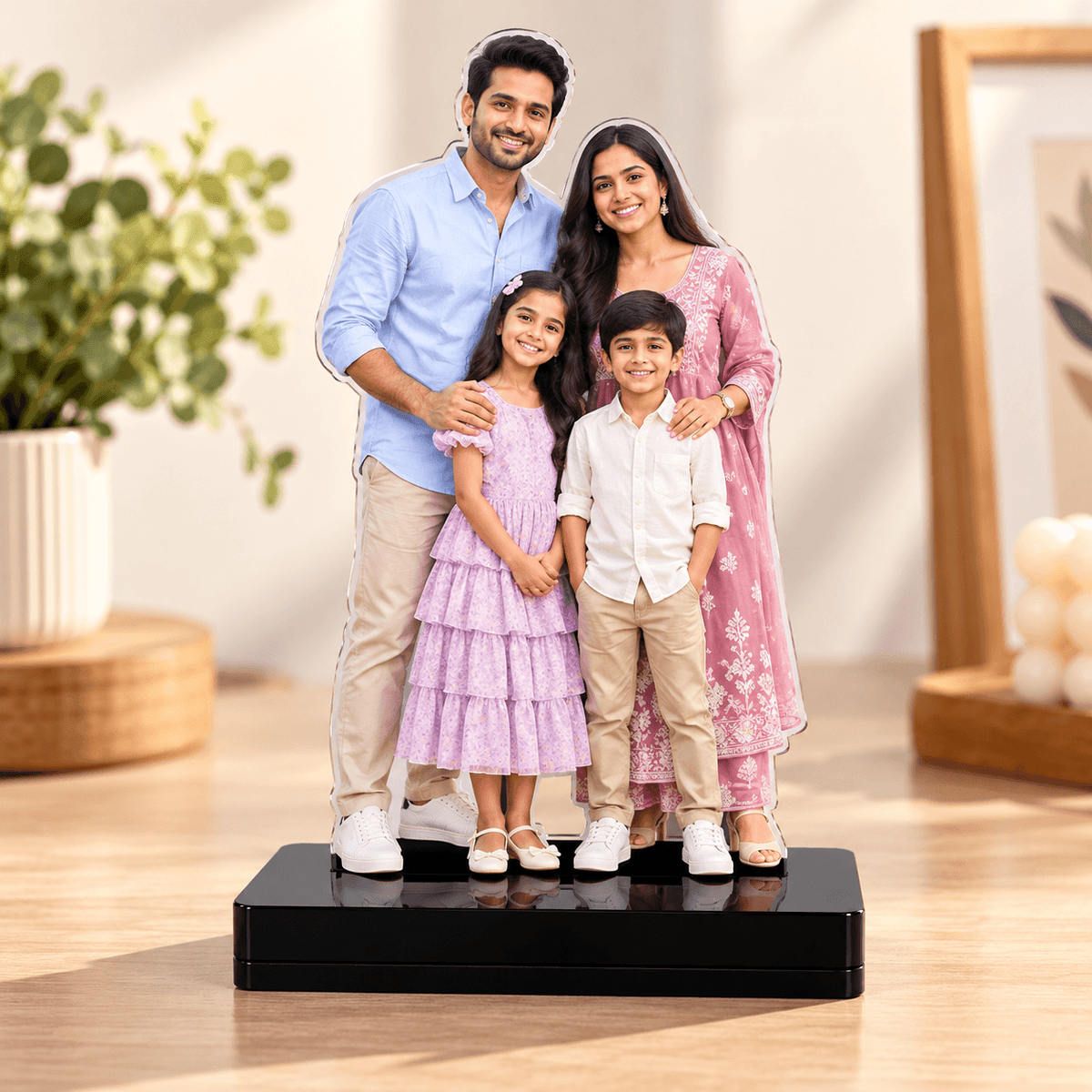 Personalized Photo Cutout Standee with Black Base | Custom Photo Gift