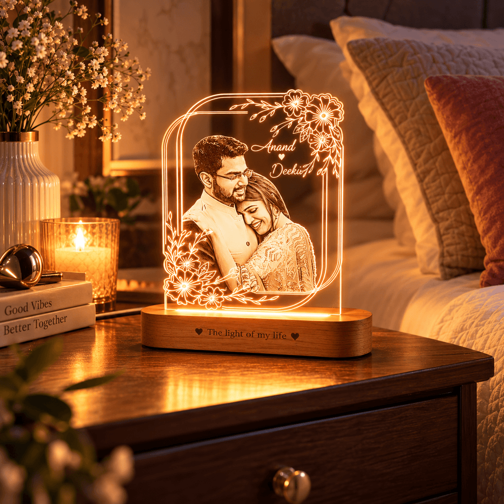 Personalized LED Photo Lamp with Custom Photo & Names | JYOVIN