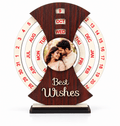 Personalized Wooden Rotating Calendar with Photo | Custom Couple Gift