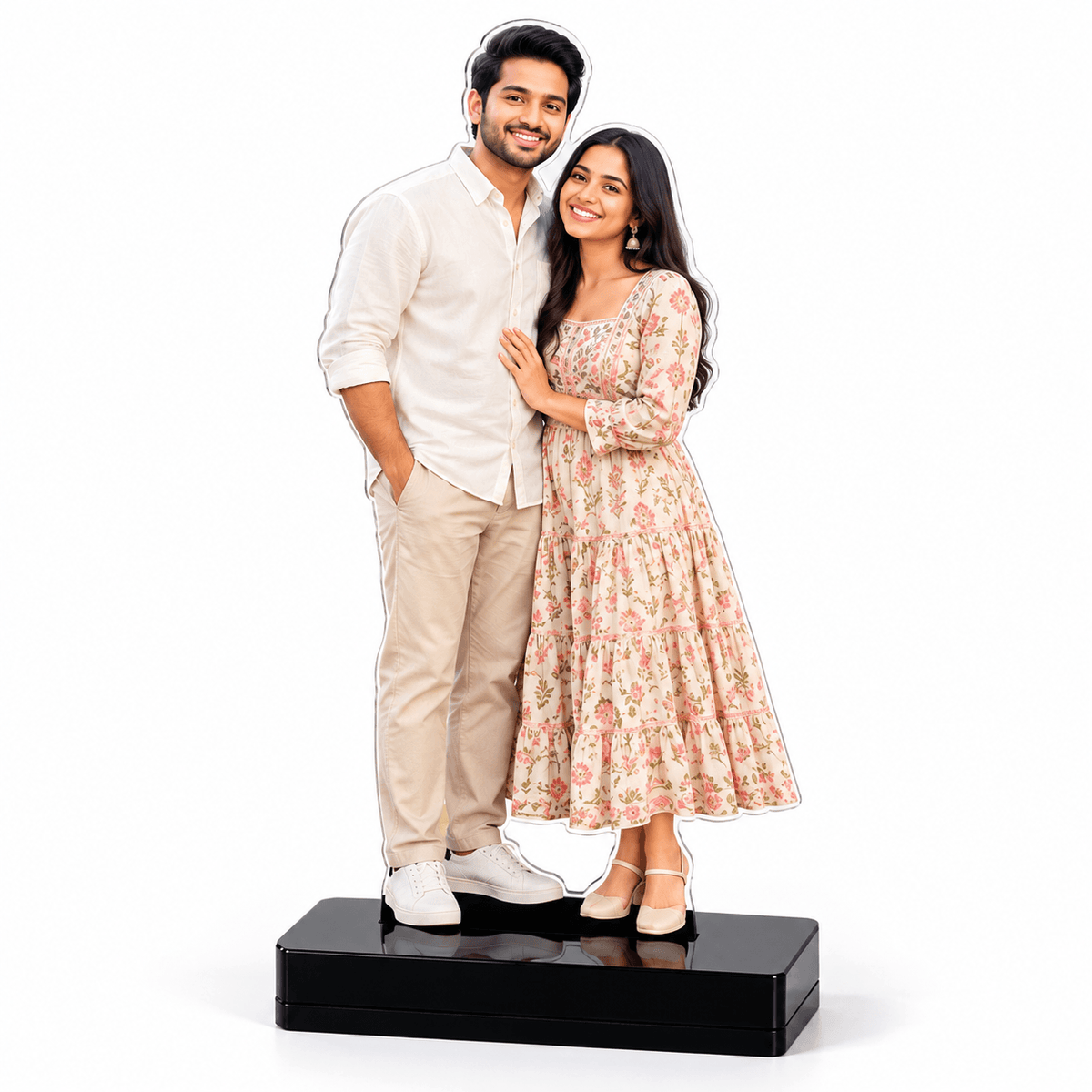 Personalized Photo Cutout Standee with Black Base | Custom Photo Gift