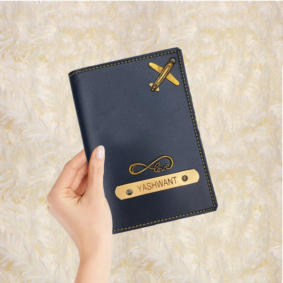 Personalized Leather Passport Cover with Name & Charms | Travel Gift