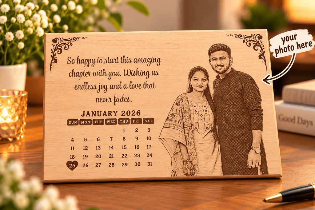 Customized Wooden Photo Frame with Name & Message