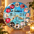 Personalized Baby Milestone Resin Wall Clock with Photos, Name & Birth Details | Jyovin