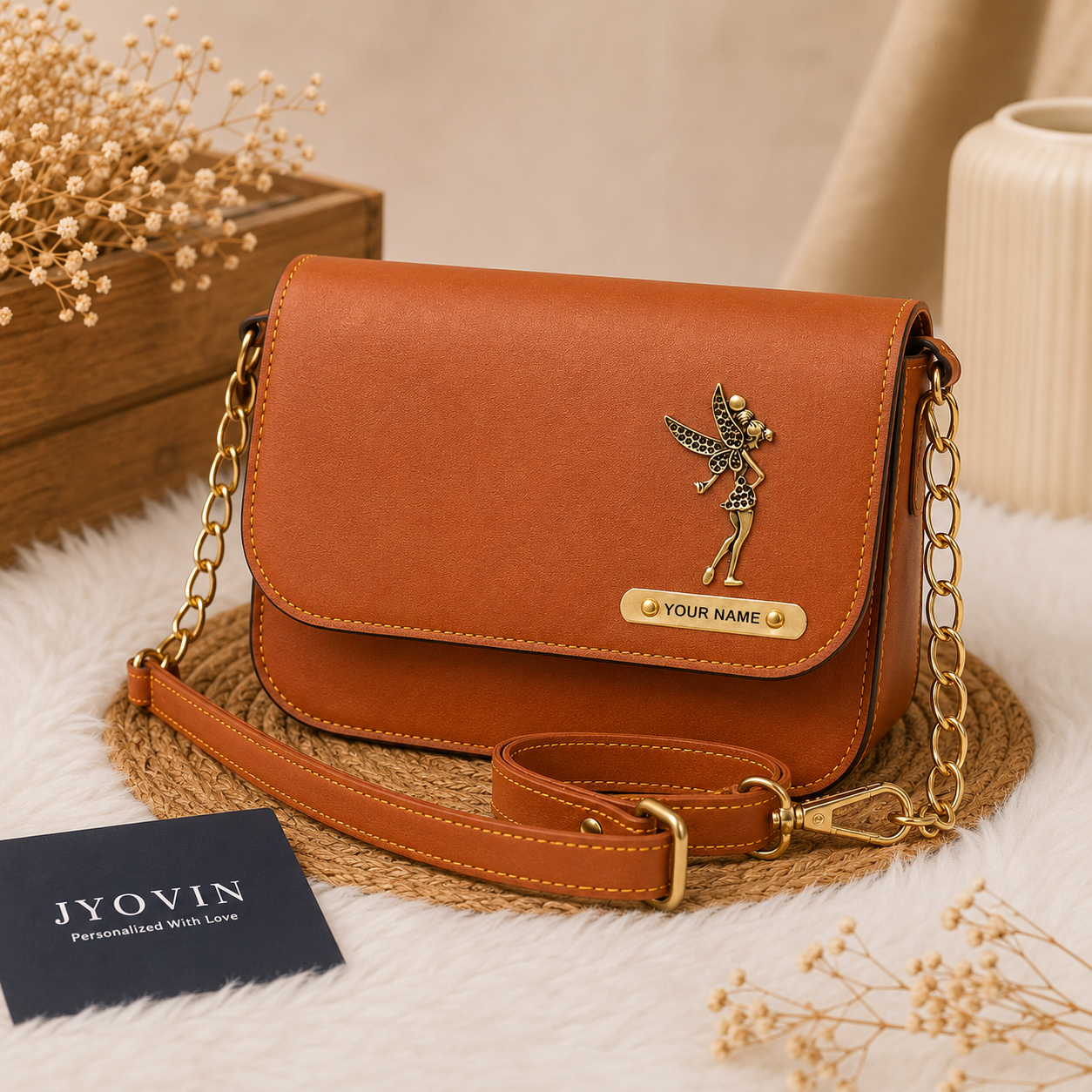 Personalized Sling Bag – Custom Name & Charm