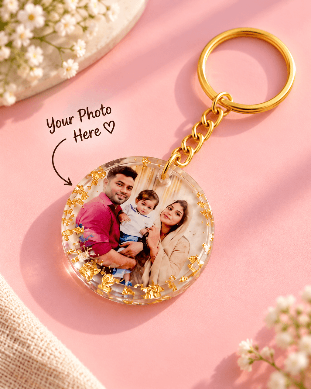 Personalized Resin Photo Keychain