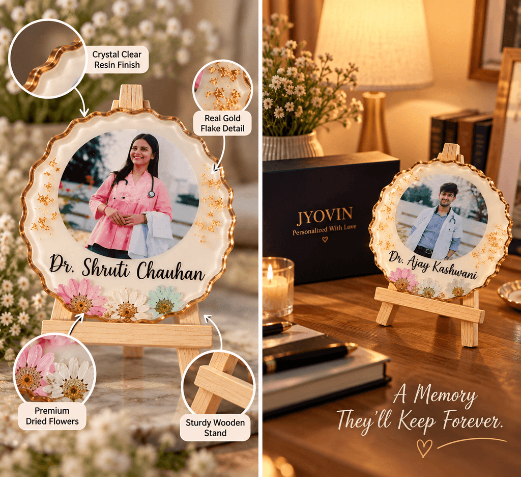 Personalized Resin Photo Frame with Name | Custom Tabletop Memory Frame