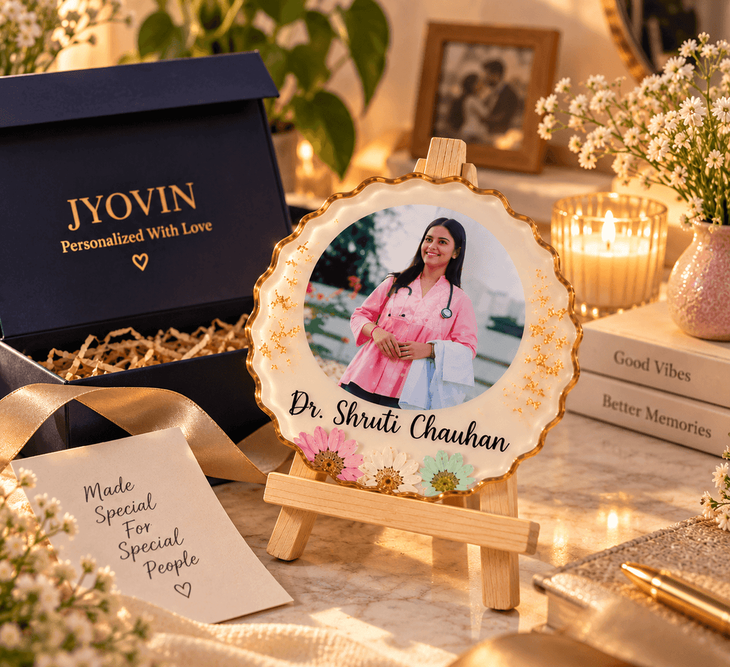 Personalized Resin Photo Frame with Name | Custom Tabletop Memory Frame