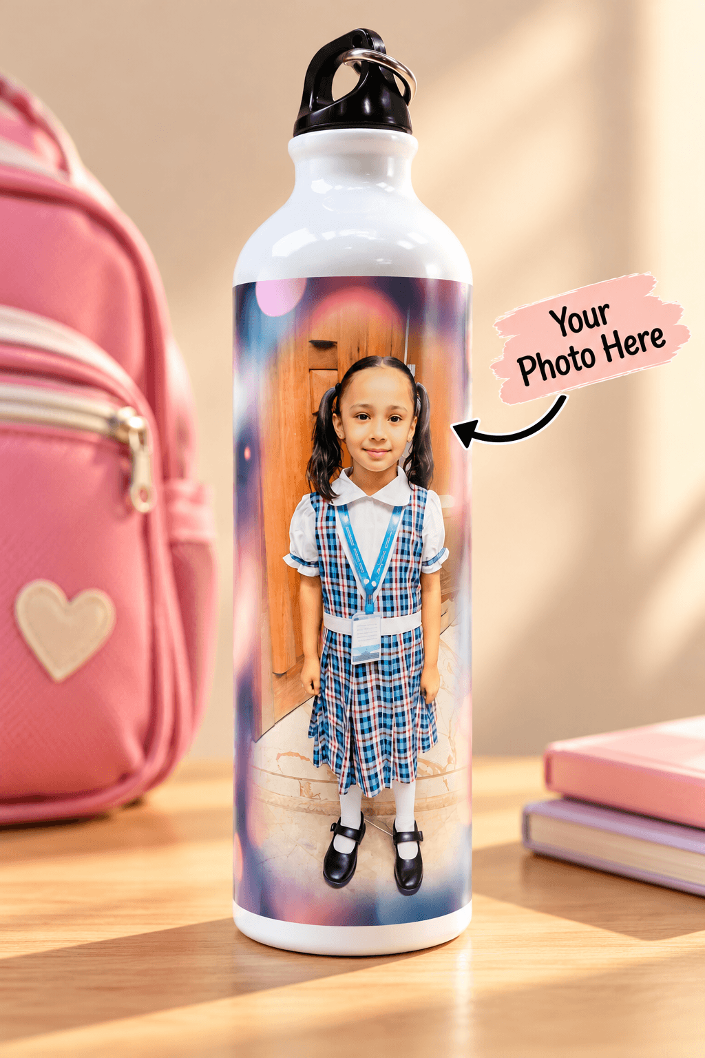 Personalized Photo Water Bottle | Custom Name & Photo Bottle