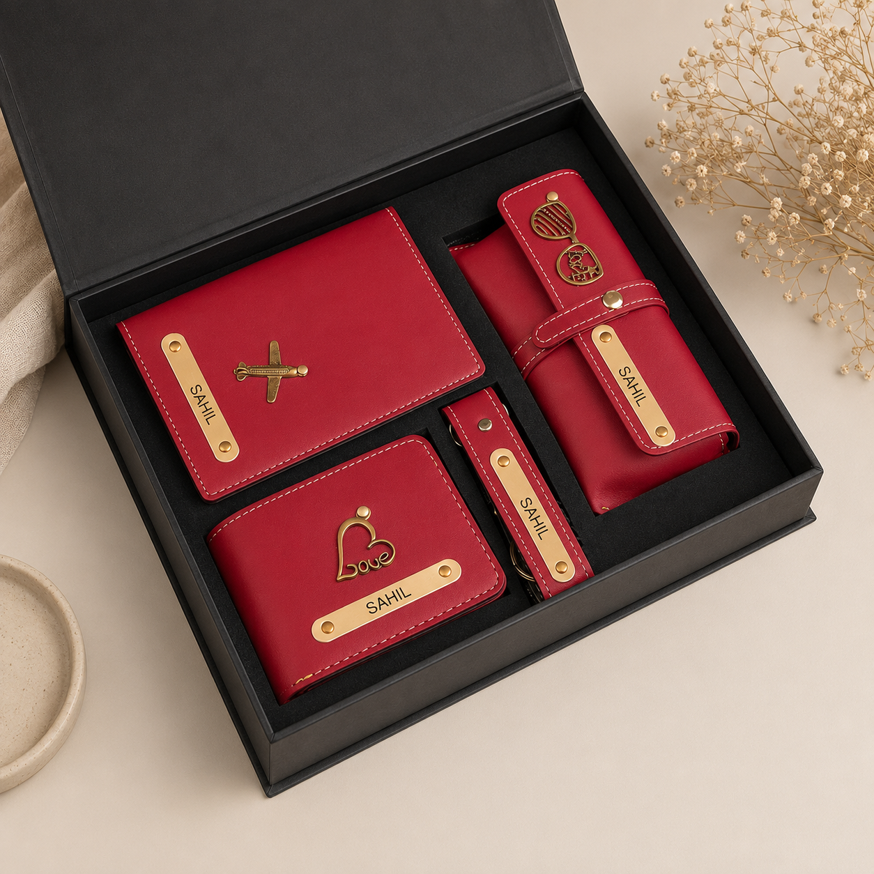 Personalized Men’s Gift Hamper | Premium Leather Gift Set with Name