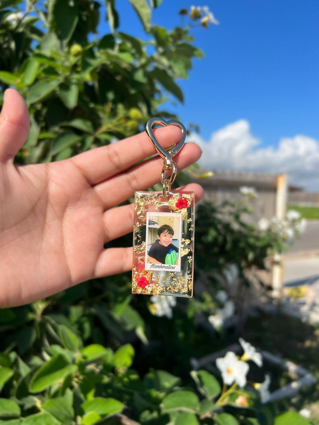 Resin Photo Keychain – Custom Photo Keyring Gift
