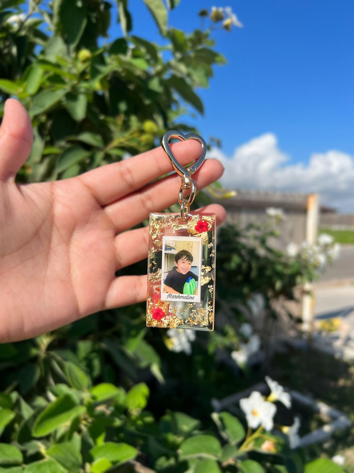 Resin Photo Keychain – Custom Photo Keyring Gift