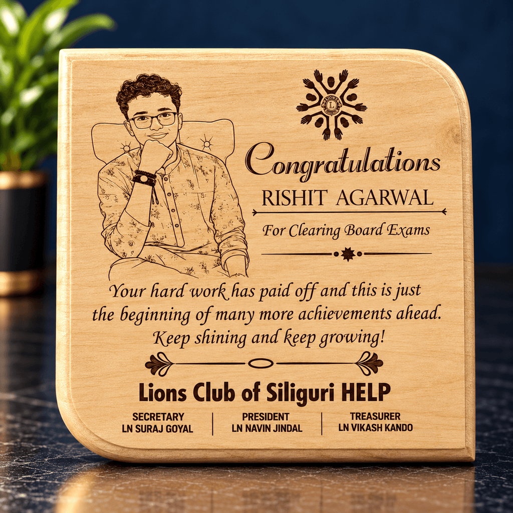 Personalized Wooden Engraved Plaque | Custom Photo & Message Gift