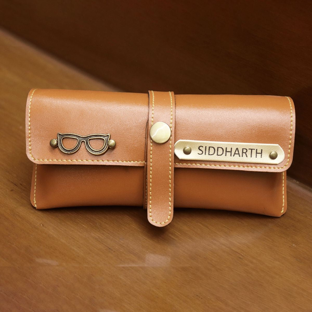 Personalized Leather Sunglass & Spectacle Case – Name Engraved