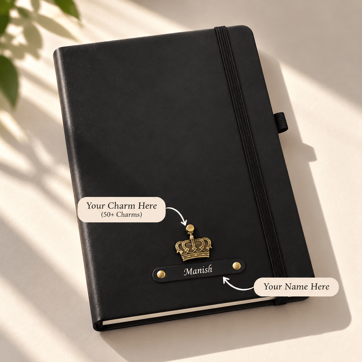Personalized Diary with Name & Charm