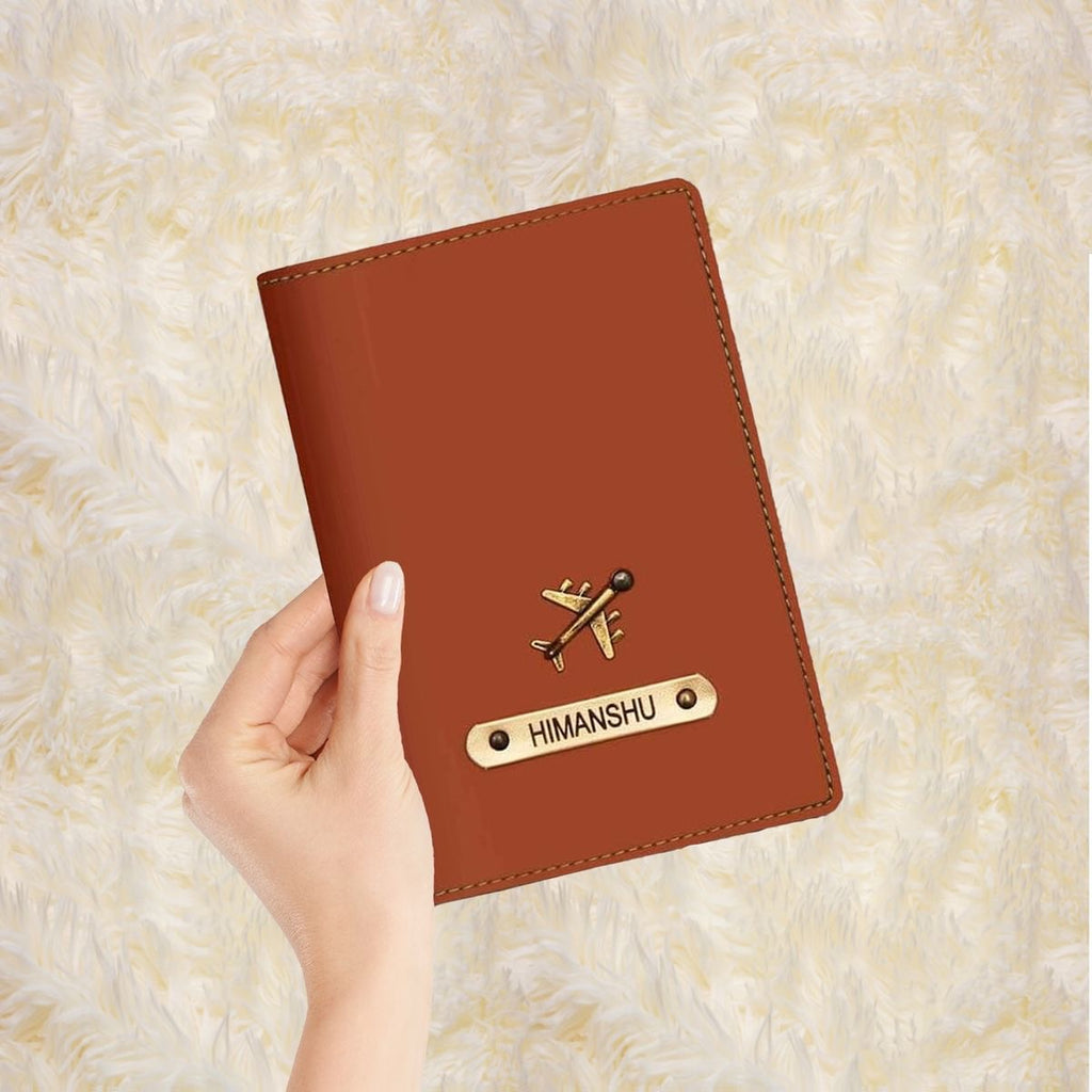 Personalized Leather Passport Cover with Name & Charms | Travel Gift