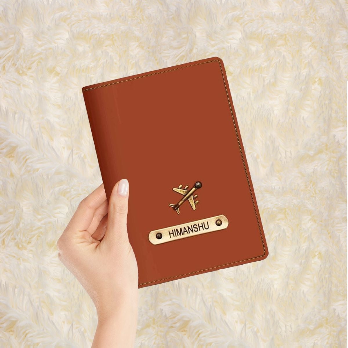 Personalized Leather Passport Cover with Name & Charms | Travel Gift
