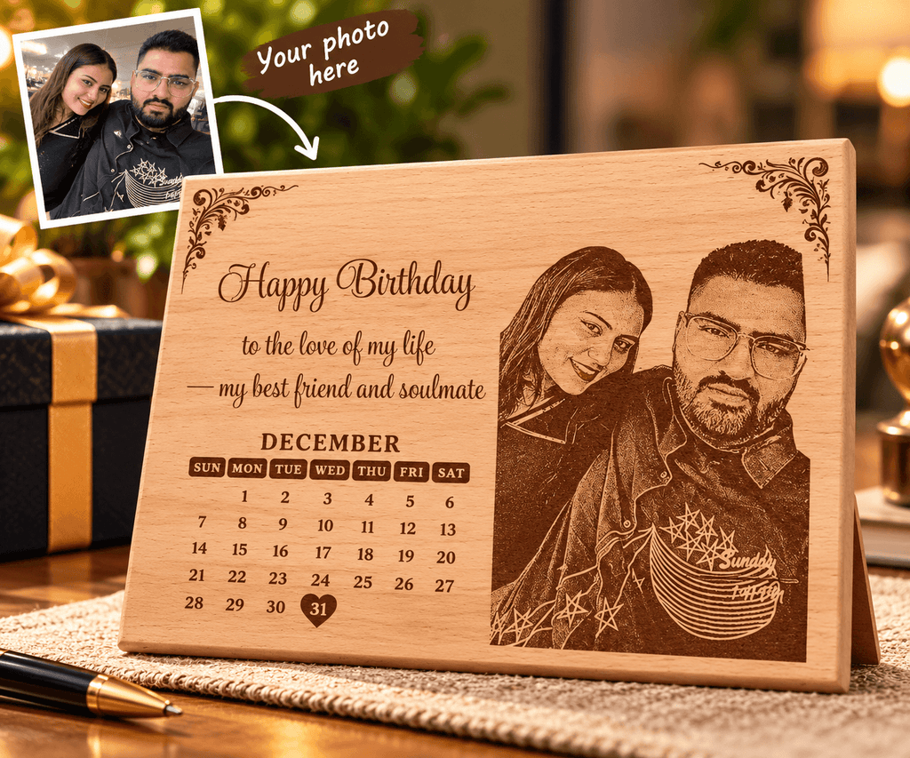 Customized Wooden Photo Frame with Name & Message