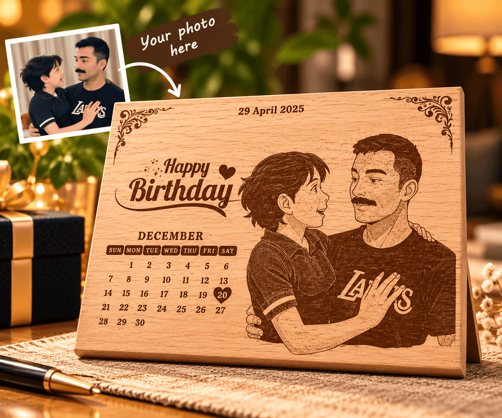Customized Wooden Photo Frame with Name & Message