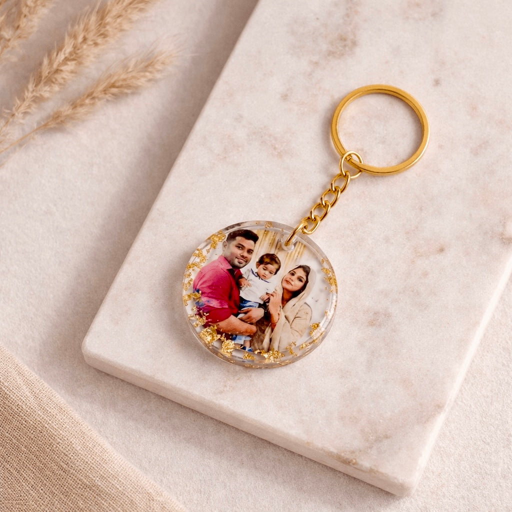 Personalized Resin Photo Keychain