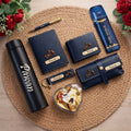 Signature Royal Blue Personalized Gift Hamper for Men | Custom Name Luxury Combo