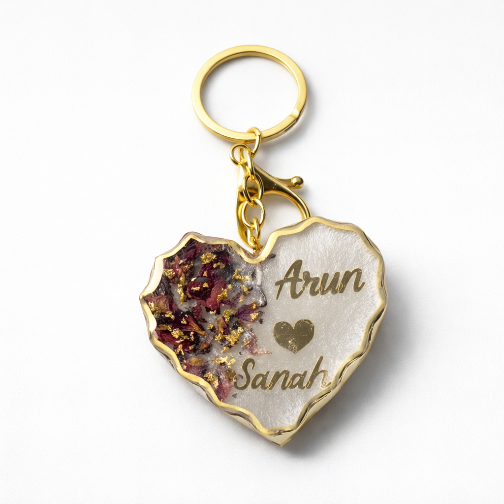 Resin Bid Keychain