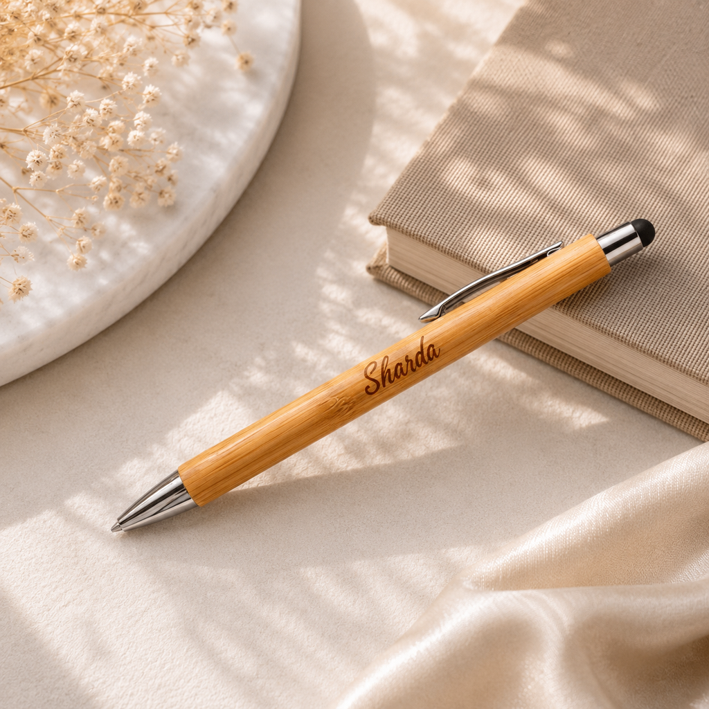 Personalized Bamboo Name Engraved Pen – Eco-Friendly Gift | Jyovin