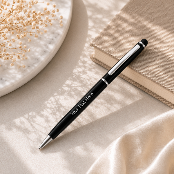 Personalized Premium Black Metal Pen with Name Engraving | Luxury Gift for Professionals