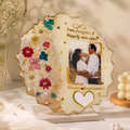 Personalized Resin Couple Photo Frame with Name & Gold Foil – Custom Anniversary / Wedding Gift