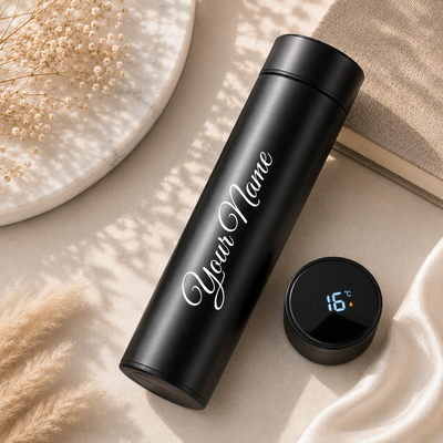 Personalized Name Temperature Bottle – Matte Stainless Steel | Custom Gift