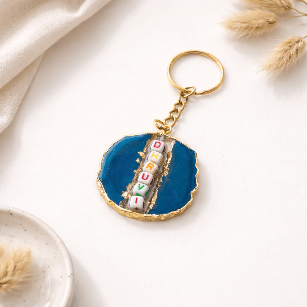 Resin Bid Keychain