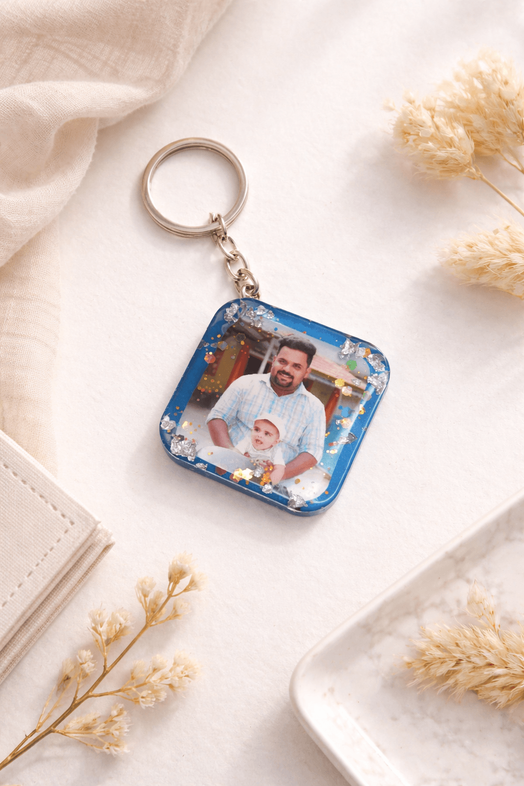 Personalized Resin Photo Keychain