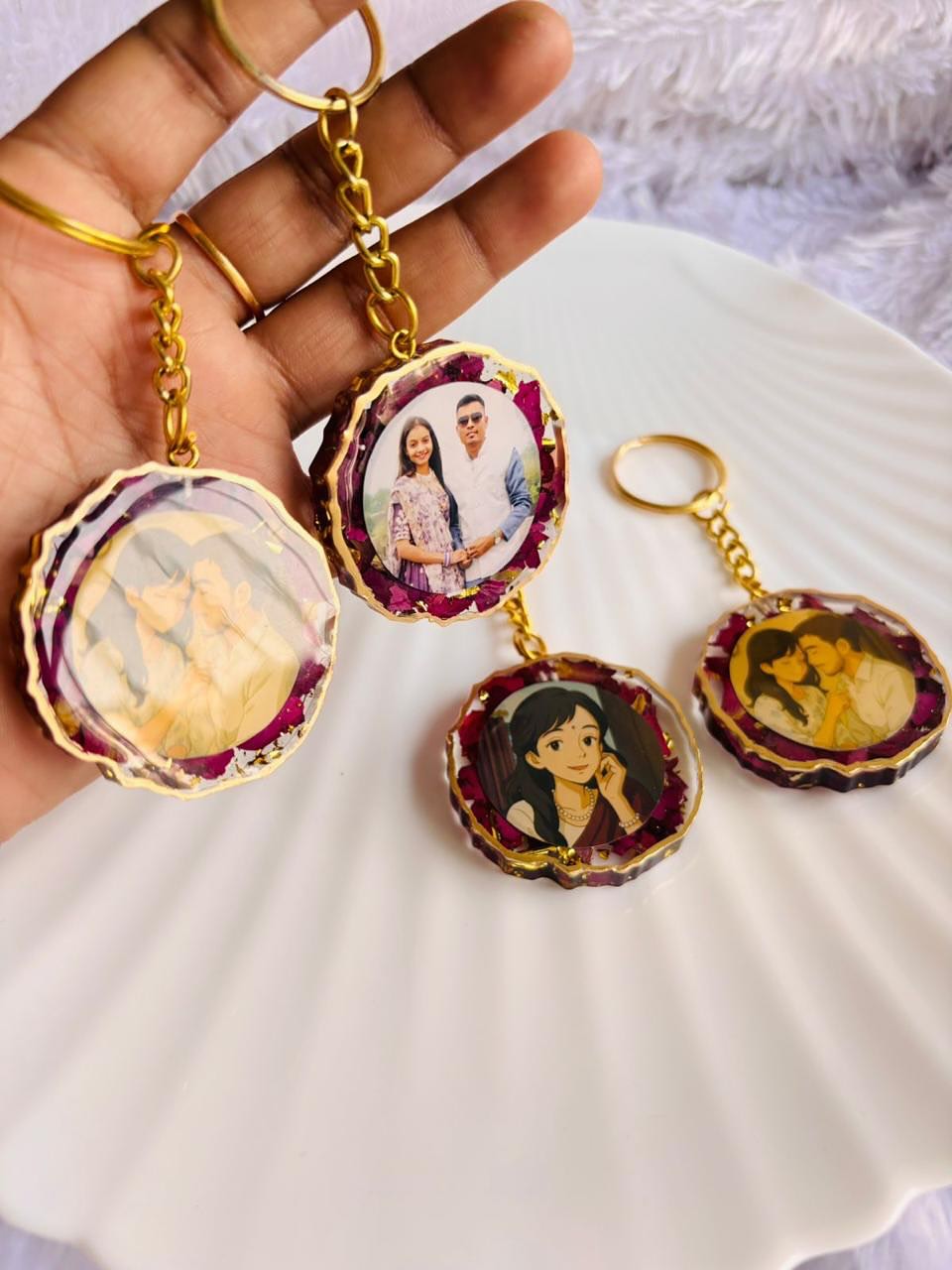 Personalized Resin Photo Keychain | Custom Photo Keychain