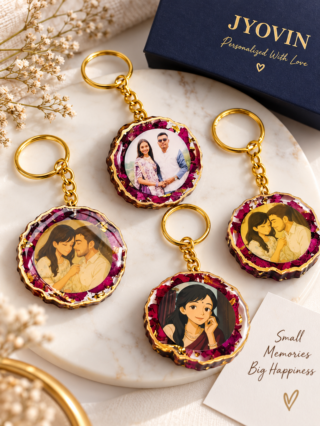 Personalized Resin Photo Keychain | Custom Photo Keychain