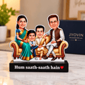 Personalized Family Caricature Standee – Custom Family Avatar